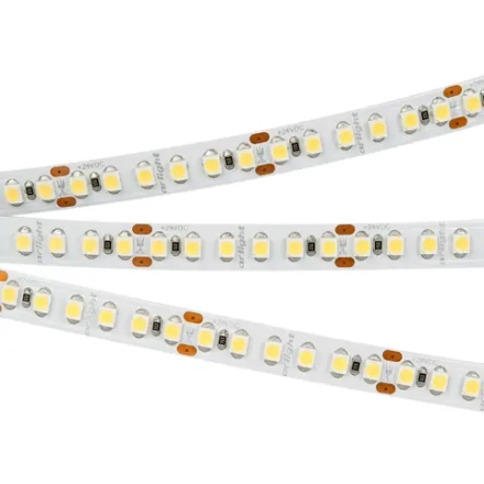 Лента RT-A180-8mm 24V Warm3000 (14.4 W/m, IP20, 3528, 5m) (Arlight, Открытый)