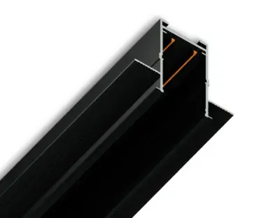 Шинопровод встраиваемый под ГКЛ 12,6мм Magnetic 220V GL1010 BK черный IP20 2000*62.5*56 (заглушки в комплекте)