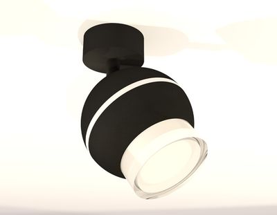 Комплект поворотного светильника с дополнительной подсветкой XM1102016 SBK/FR/CL черный песок/белый матовый/прозрачный MR16 GU5.3 LED 3W 4200K (A2210, C1102, N7160)
