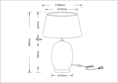 Декоративная настольная лампа Arte Lamp SARIN A4061LT-1PB, 1хE27