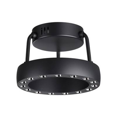 359398 OVER NT24 278 черный Светильник накладной светодиодный IP20 LED 12W вниз/5W вверх 220V 1360Лм 3000K TURN
