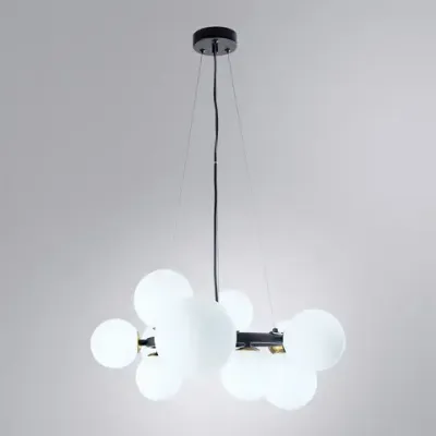 Подвесная люстра Arte Lamp GEMINI A2243SP-10BK, 10хG9