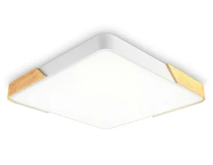 Потолочный светодиодный светильник FZ1312 WH/LW белый/светлое дерево 36W 5000K 400*400*50 (без ПДУ)