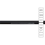 Магнитный трековый светильник Arte Lamp LINEA A4675PL-1BK, 1хLED