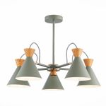 SLE125112-05 Люстра потолочная Серый, Золотой/Серый, Темное дерево E14 5*40W