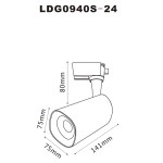 Трековый светильник Arte Lamp BARUT A4563PL-1WH, LED