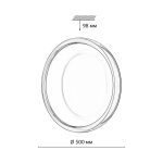 7778/ELN COLOR SN 112 Светильник пластик/белый/розовый LED 76Вт 3000/4000/6000К D500 IP43 CCT PORTMAN
