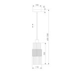 Подвесной светильник со стеклянным плафоном 50209/1 бронза, E27х1