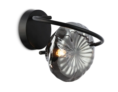 Светильник настенный LH15005 BK/SM черный/дымчатый G9 max 40W 195*210*170