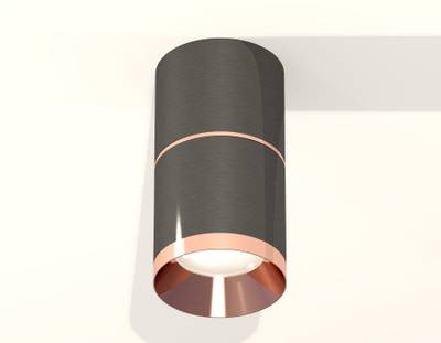 Комплект накладного светильника XS7403101 DCH/PPG черный хром/золото розовое полированное MR16 GU5.3 (C7403, A2073, C7403, N7035)