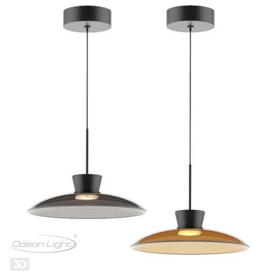 5055/9L L-VISION ODL24 321 черный/дымчатый/металл/стекло Подвес LED 9W 3000К SAUCER