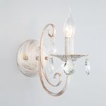 Бра с хрусталем 3305/1 белый с золотом / прозрачный хрусталь