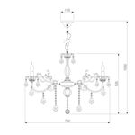 Подвесная люстра с хрусталем 3281/8 античная бронза / прозрачный хрусталь, E14х8