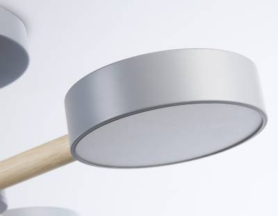 Подвесной светодиодный светильник с пультом FL4822/3 GR серый 3000K-6400K 40W D580*160 (ПДУ ИК)