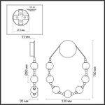 5008/25WL L-VISION ODL23 467 золотой/прозрачный/металл/акрил Бра LED 25W 4000K 1555Лм CRYSTAL