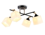 Светильник подвесной TR303084/4 BK/FGD/FR черный/золото/белый матовый E27/4 max 40W 580*580*250