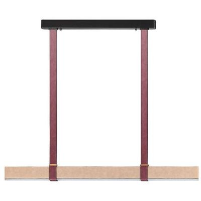 6630/36L HIGHTECH ODL24 275 металл/эко-кожа/ткань/акрил черный/бордовый/бежевый Подвесной светильник IP20 LED 36W 3000K 220V VINCENT