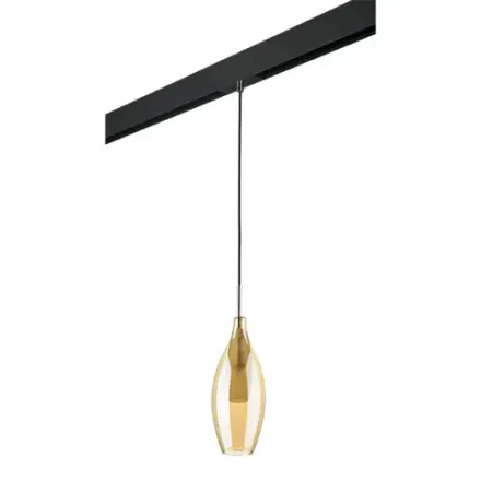 PRO803023 Светильник д/1-фазн трека PENTOLA 1х25W G9 ХРОМ/ЯНТАРЬ/ЧЕРНЫЙ (803023+595007) Lightstar