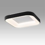 7768/56L AVRA LED SN Светильник металл/белый/черный LED 56Вт+14Вт 3000-6000K 500х500 IP43 пульт ДУ+подсветка SHARMEL