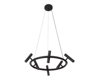 07613-6A,19 Люстра Верония черный d60 h120 Led 6*3W (4000K)