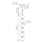 Подвесной светильник Adeline FL1201-6P, LED