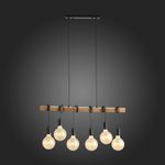 SL1142.403.06 Светильник подвесной Черный, Светлое дерево E27 6*60W