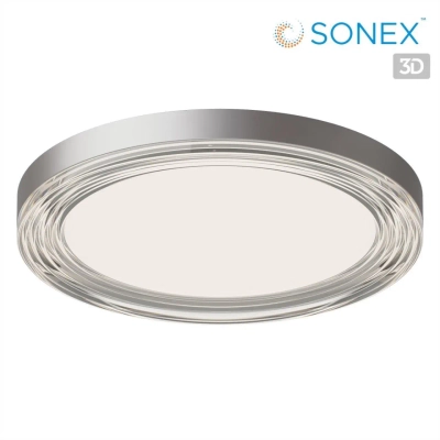 7728/112L MITRA LED SN Светильник металл/акрил/серебро/прозрачный LED 112Вт 4000K D500 IP20 INFINITA