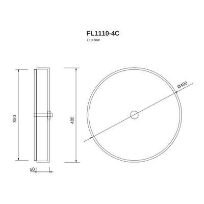 Потолочная люстра Luar FL1110-4C, LED