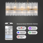Умная подвесная люстра со стеклянным рассеивателем 486/10, E14х10