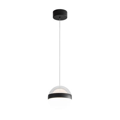 5075/12L L-VISION ODL24 511 черный/прозрачн./молочный/металл/акрил Подвес LED 12W 4000K 600лм RONI