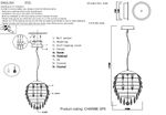 Светильник подвесной Crystal Lux CHARME SP6 CHROME/TRANSPARENT 1373/206