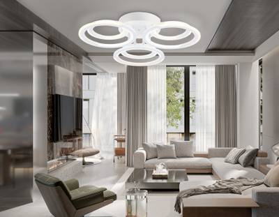 Светильник светодиодный потолочный FA8943/3+3 WH белый 79W 3000-6000K D580*120 (ПДУ ИК)