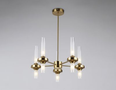 Светильник подвесной LH55358/10 BS/CL латунь/прозрачный G9/10 max 30W D550*690