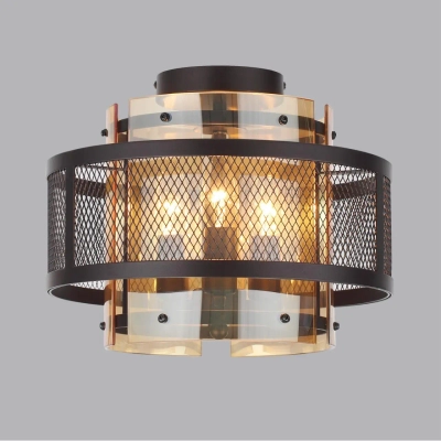 8007/3C MODERNI LN26 296 черный/черный, золотой металл/металл, стекло Потолочный светильник Е14 3*40W 220V ZARINA