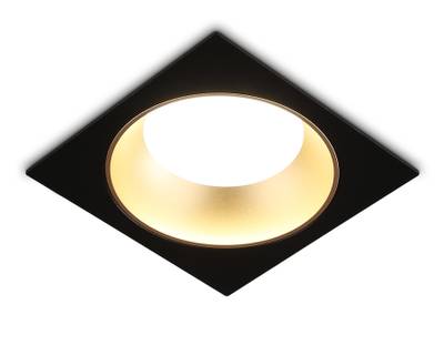 Светильник встраиваемый TN52340 SBK/SGD черный песок/золото песок GX53 max 12W 115*115*25