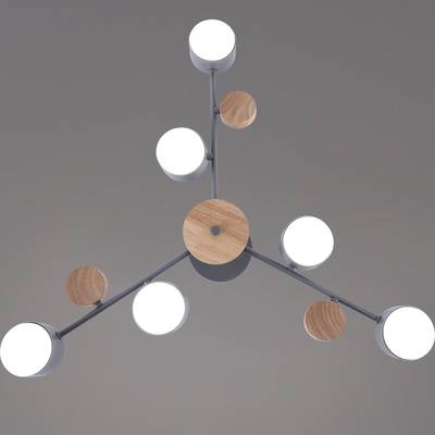 03758-0.3-06 GREY+WOOD GX53 светильник потолочный