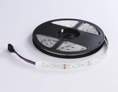 Комплект светодиодной ленты RGB 5m GS2502 5050 60Led/ 14.4W m/ 12V IP65 RGB/ 5000*10*2.87mm/ кратность резки 50mm (4 конт.) (адаптер, вилка, контроллер, пульт в комплекте)