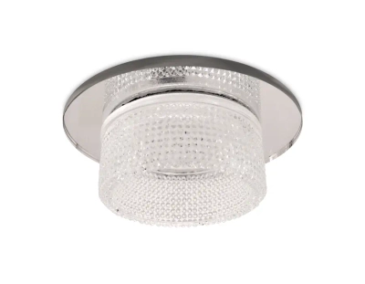 Встраиваемый точечный светильник TN350 CH/CL хром/прозрачный GU5.3+3W (LED WHITE) D95*45