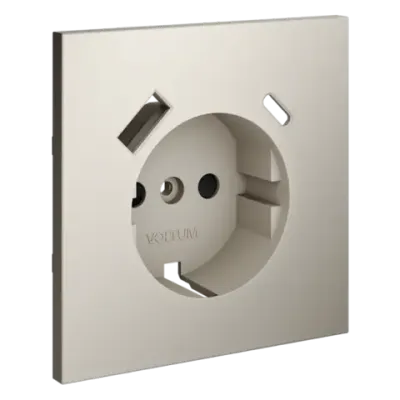 VLS001003 Накладка для розетки с заземлением и защитными шторками, с USB A+C, S70 (кашемир). (ТМ Maytoni)