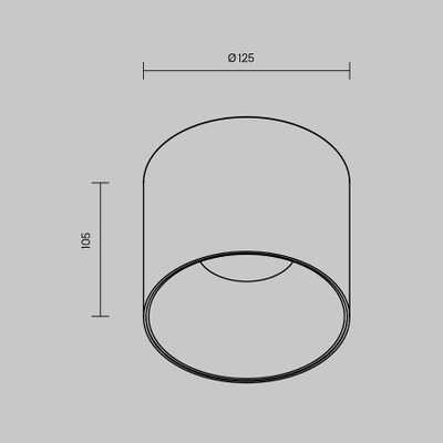 Потолочный светильник Alfa LED 4000K 1x25Вт 60° Dim Triac C064CL-01-25W4K-D-RD-B. TM Maytoni