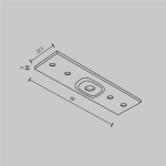 Коннектор прямой Exility накладной белый, TRA034C-21W. TM Maytoni