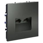 VLS060206 Розетка компьютерная встраиваемая VOLTUM S70 двойная RJ45+RJ45 кат.6, (титан). (ТМ Maytoni)