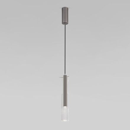 Подвесной светодиодный светильник со стеклянным плафоном 50254/1 LED графит