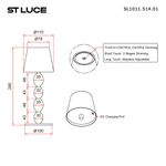 SL1011.514.01 Прикроватная лампа ST-Luce Белый, Золотистый/Белый LED 1*3W 3000-6000K