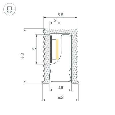 Профиль SL-MINI-6-H9-2000 ANOD OLIVE GREY (Arlight, Алюминий)