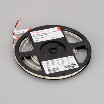 Лента RT-A128-8mm 24V Day4000 (10 W/m, IP20, 5m) (Arlight, высок.эфф.150 лм/Вт)