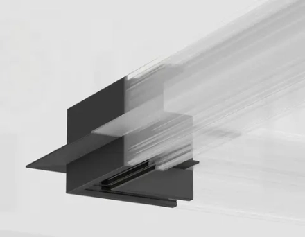 Коннектор угловой для встраиваемого шинопровода под ГКЛ 13мм Magnetic 48V 10mm GL1971 BK черный 100*100