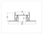 Шинопровод встраиваемый однофазный Standard 220V GL7121 WH белый 1000*58.6*18 (ввод питания, 1 заглушка, крепление в комплекте)
