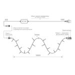 Светодиодная гирлянда ARD-STRING-CLASSIC-1000-WHITE-100LED-PULSE White (230V, 7W) (Ardecoled, IP65)