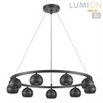 8242/9 COMFI LN25 черный металл Светильник подвесной LED GX53 8*7W 220V LUAZANA